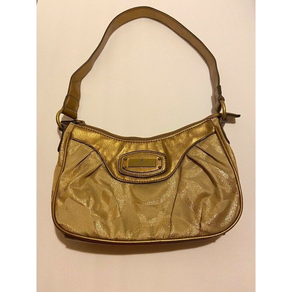 Rosetti Womens Hobo Shoulder Bag Gold Geometric